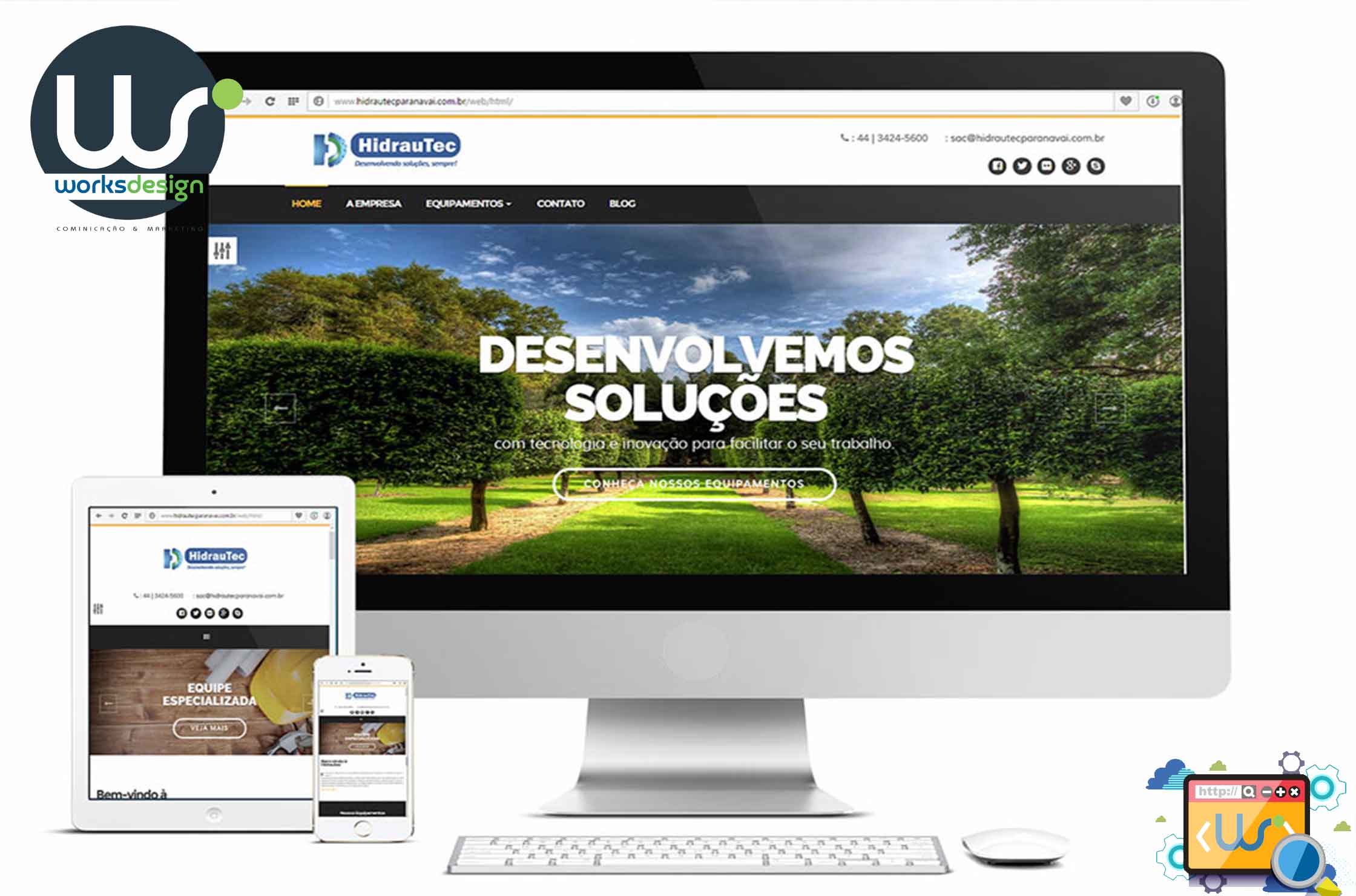 Criação e Hospedagem Website Hidrautec Paranavaí